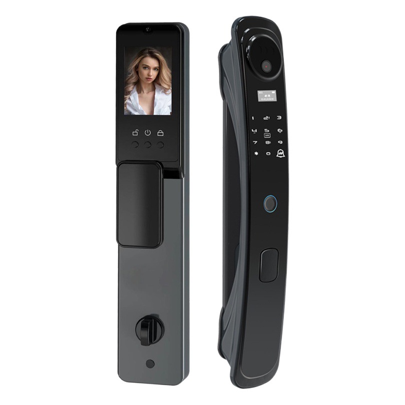 Cerradura de huellas dactilares hogar antirrobo puerta contraseña cerradura reconocimiento facial tarjeta IC cerradura electrónica automática fabricante de cerradura inteligente