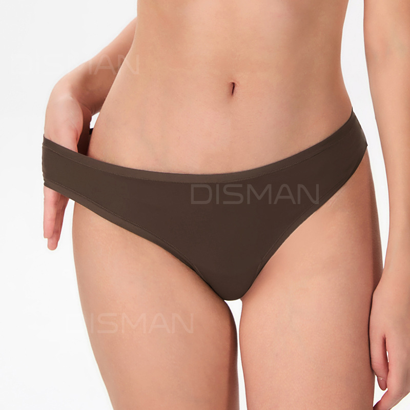 Foreign Trade Thong Panties, Comfortable, Breathable, Seamless Underwear for Women, Suitable for Exercise, Yoga, Hip-Hugging, Ice Silk, Thin, Pure Cotton Crotch T-Pants