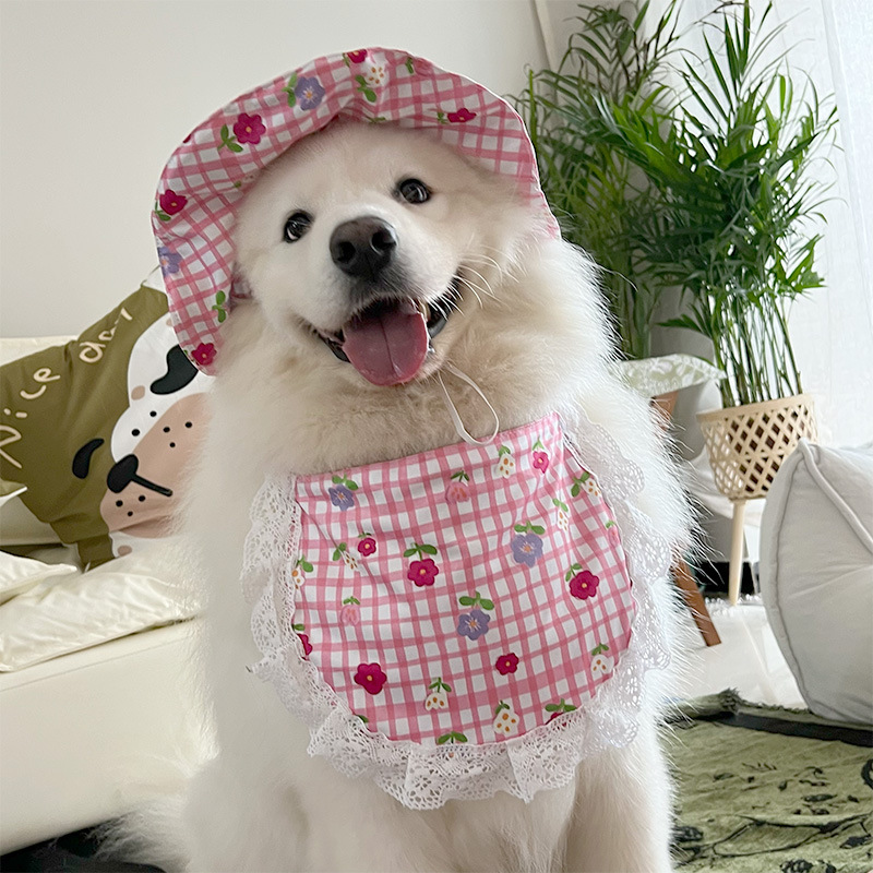 2025 新しい犬かわいい唾液ペット犬ペットよだれかけ新しいサモエドゴールデンレトリバーネックスカーフサイドバック|undefined