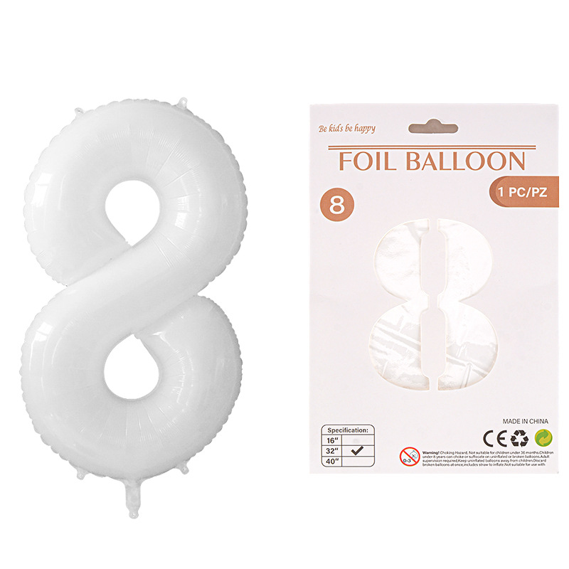 Globo de película de aluminio digital de 32 pulgadas, tarjeta de papel, tapa dura, paquete individual, cuerpo delgado, fiesta digital, globo decorativo flotante