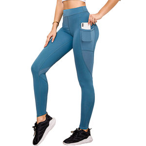 product - wholesale Yoga Clothes Women High Waist Tights Celebrity Workout Running Belt Pocket plus Size Sexy Sports Pants - 5