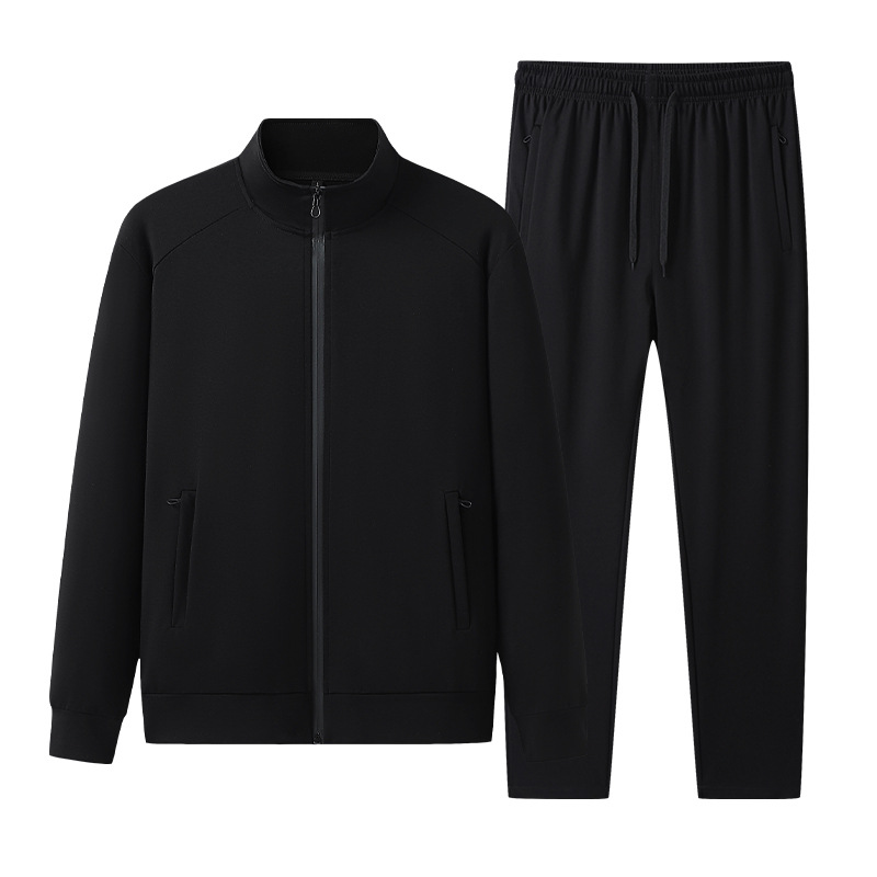 Trajes deportivos transfronterizos primavera y otoño hombres trajes casuales chaqueta de hombre con camisetas de cuello de hombre de moda de tamaño grande