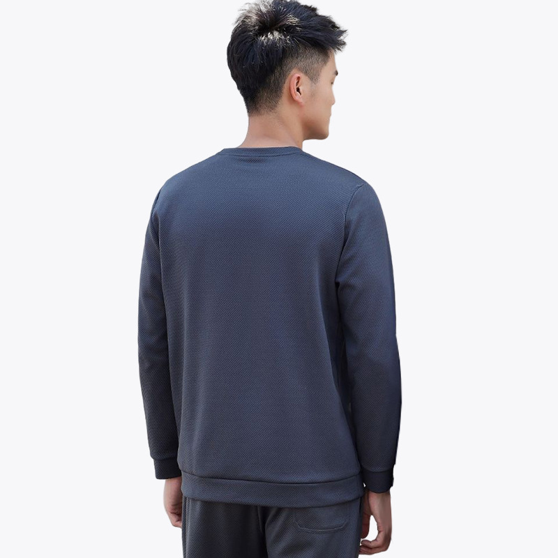 Otoño e Invierno que basa el suéter de los hombres caliente simple moda Klein azul suelta color sólido suéter manga larga suéter image 6