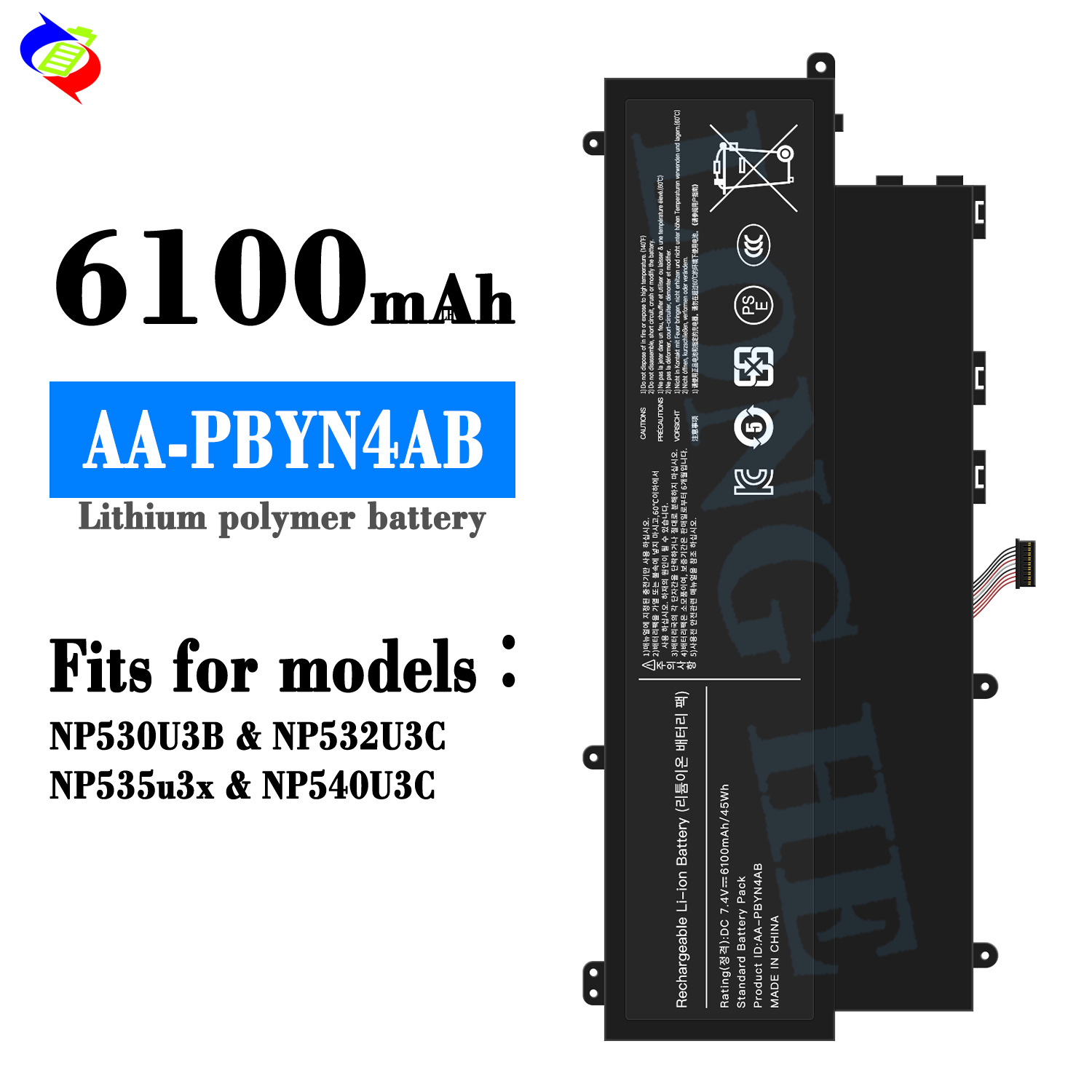 适用于三星AA-PBYN4AB笔记本电池NP530U3B/NP532U3C/NP535u3x批发