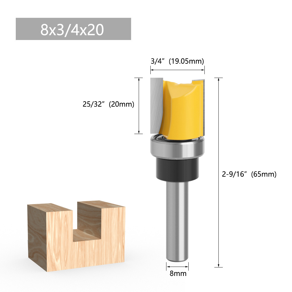 Cuchillo de recorte de imitación de 8 mango Cuchillo recto de imitación de 4 piezas cortador de fresado de carpintería máquina de grabado cortador de fresado ventas directas de fábrica con rodamiento