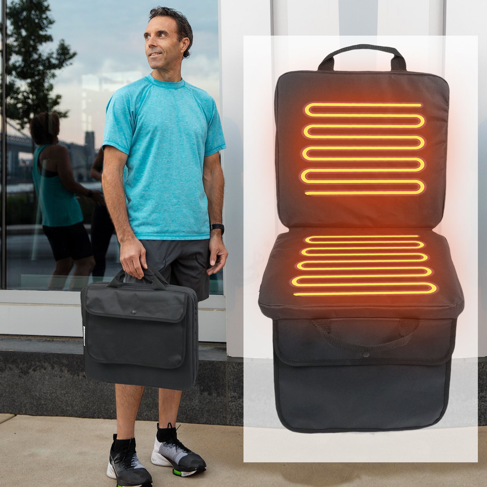 Cojín con calefacción USB para acampar