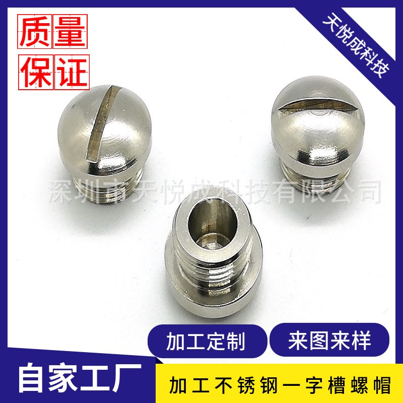 精密五金零件加工一字槽台阶螺丝不锈钢螺丝加工穿孔螺丝加工