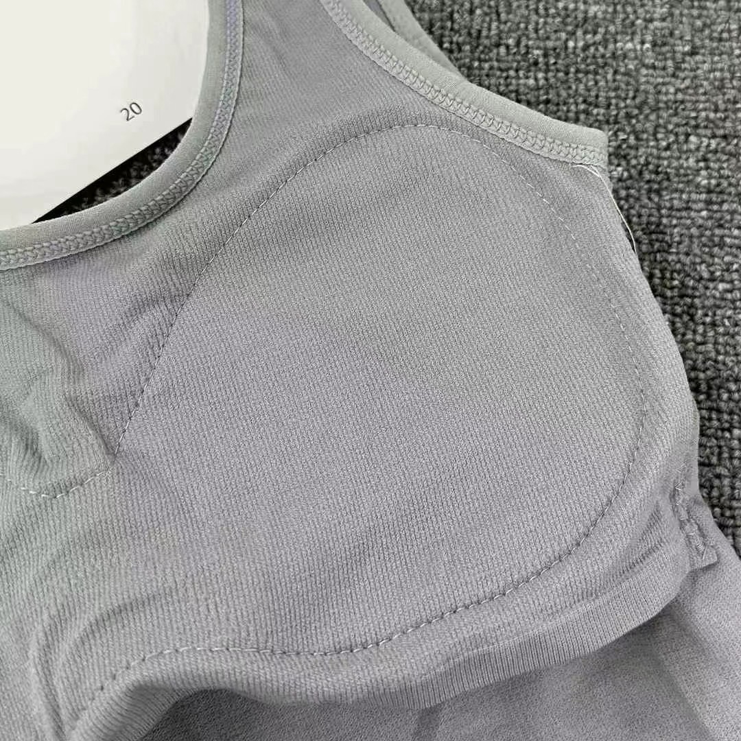 Casual chaleco deportivo una taza fija cuello cuadrado ancho cinturón de hombro cojín de pecho sin sujetador se puede usar fuera de la ropa delgada mujer