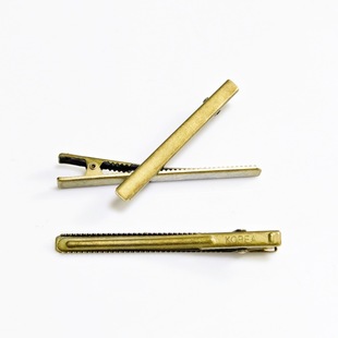 Youyin jewelry retro Golden 7CM Korean style thin square clip DIY duckbill clip handmade DIY hair accessories wholesale
