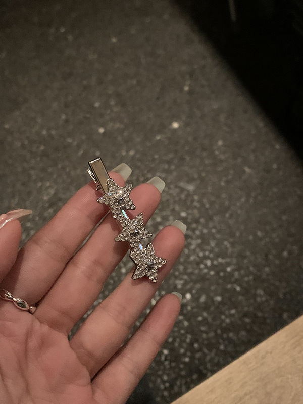 爆闪锆石蝴蝶结发夹女精致侧边夹高级感发卡前额刘海夹头饰发饰|undefined