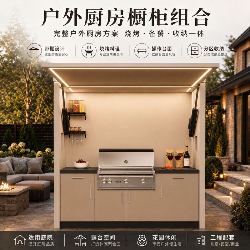 Cross-Border Outdoor Cabinets, Custom-Made Courtyard Kitchen Cabinets, Integrated Combination Sets, Overall Kitchen Cabinets, Custom-Made Cross-Border Outdoor Cabinets, Custom-Made Courtyard Kitchen Cabinets, Integrated Combination Sets, Overall Kitchen Cabinets, Custom-Made