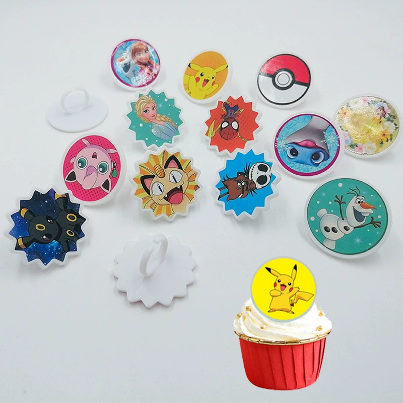 Кексы Украшение Кольца Детская тема Мультфильм Вечеринка Торт Плагин Торт Вставка Торт Торт Верхние украшения