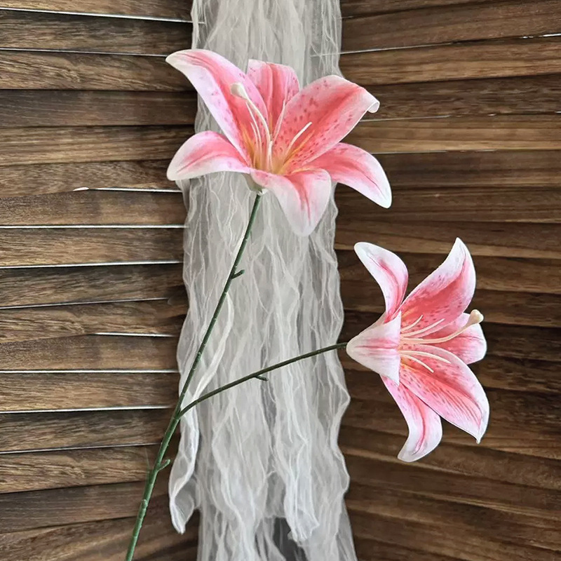 2 3D 백합-다크 핑크