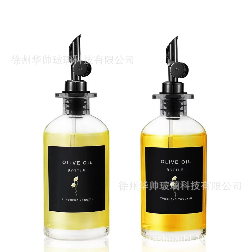 Juego de olla de aceite de caja de avión, olla de aceite de 500ml, dispensador de vinagre de aceite de cocina, olla de aceite de apertura y cierre de control automático del puerto de vertido de metal