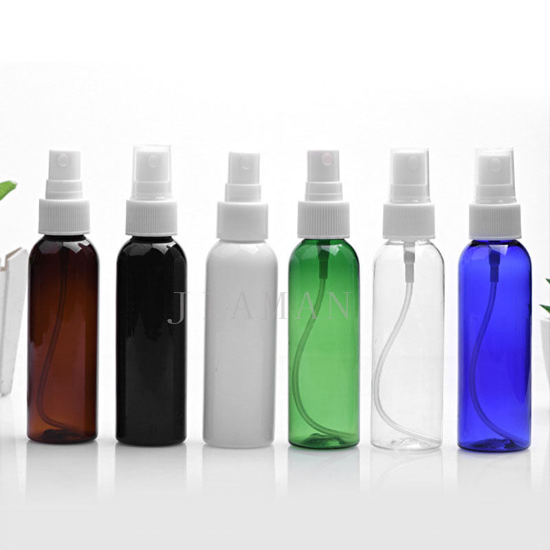 60ml毫升圆肩喷雾塑料喷壶小喷细雾化妆品分装棕蓝白黑色