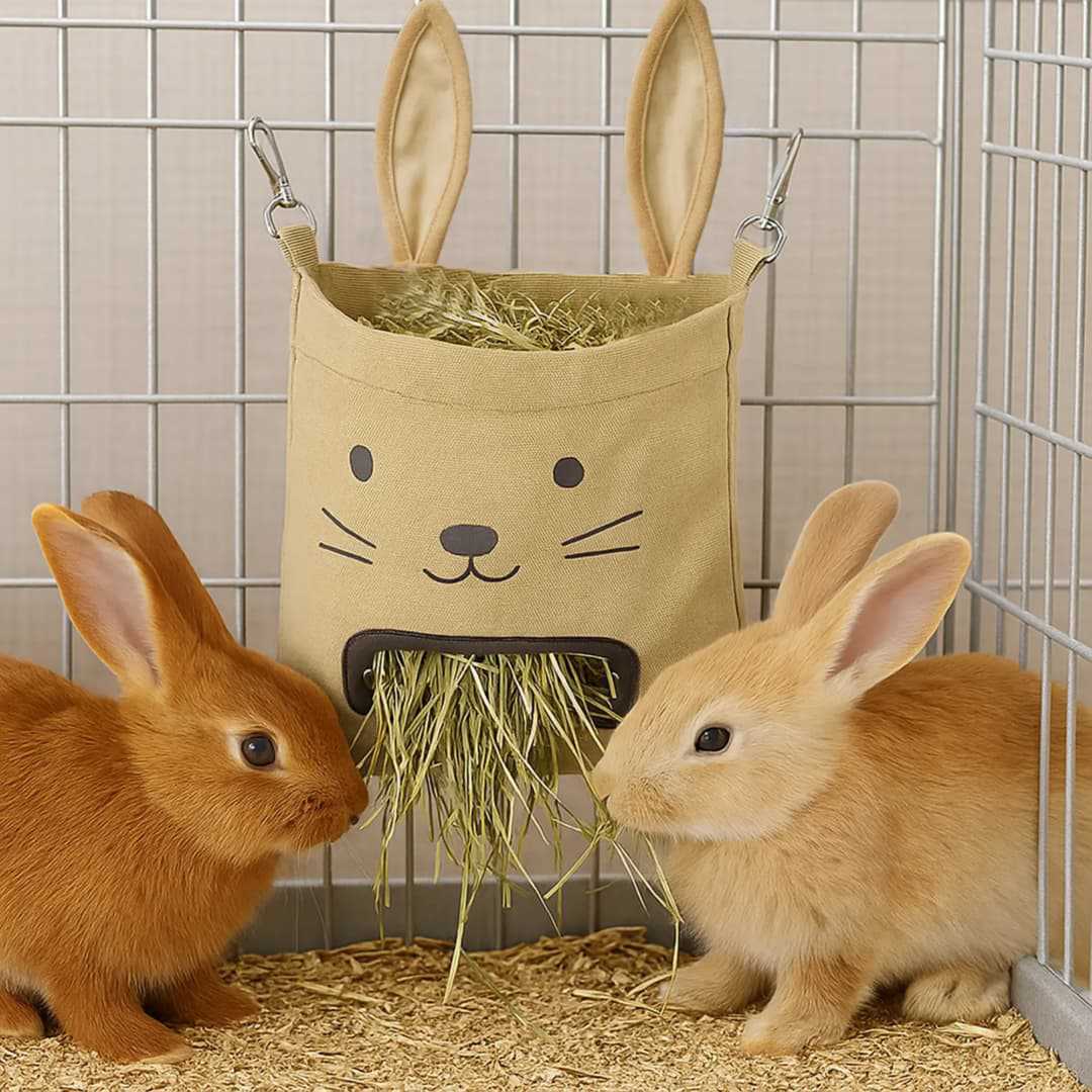 Bolsa Alimentadora de Heno para Mascotas de Tela Oxford Colgante