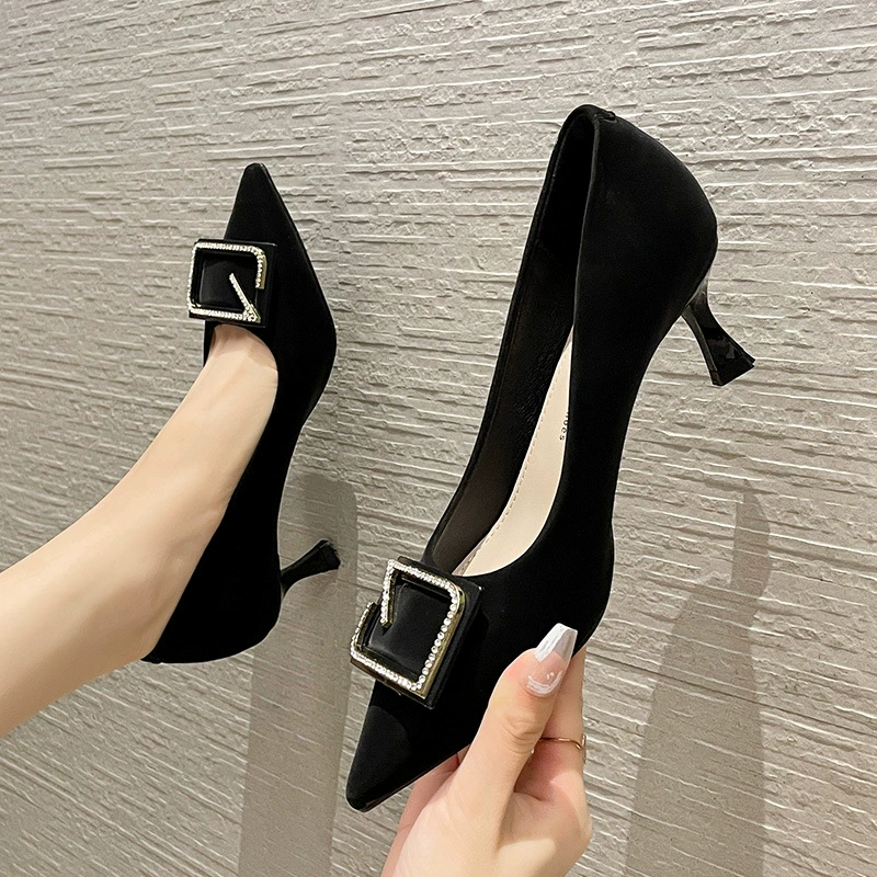Обувь острый нос high heels, модная универсальная обувь для отдыха, городской стиль, яркий запоминающийся стиль