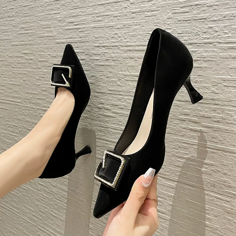 Обувь острый нос high heels, модная универсальная обувь для отдыха, городской стиль, яркий запоминающийся стиль