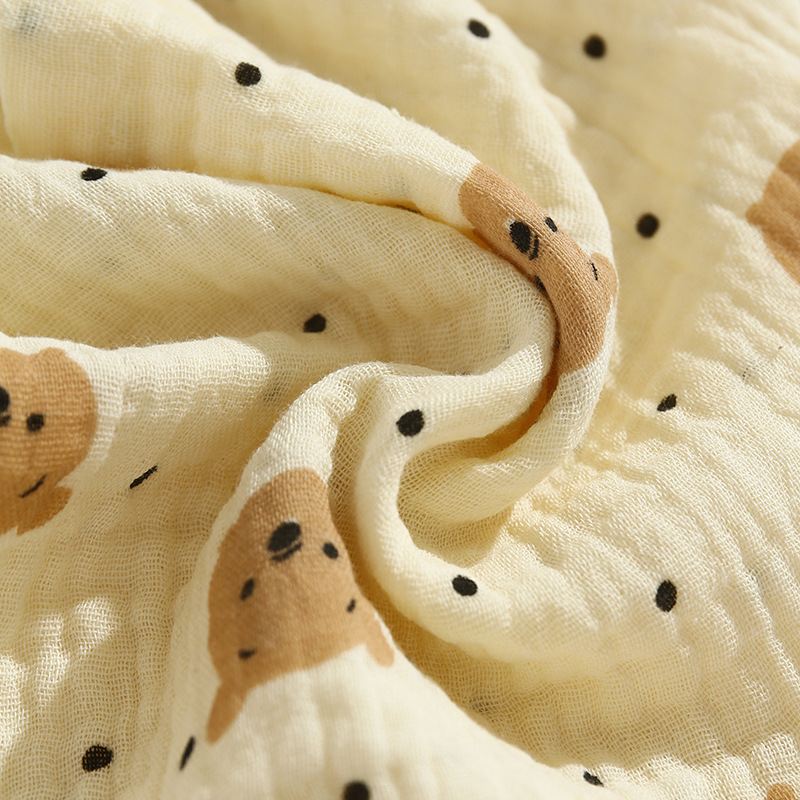 Ins hilo de algodón toalla triangular bebé babero de gasa de 4 capas recién nacido anti-escupir leche Toalla de saliva bebé babero de dibujos animados del Norte