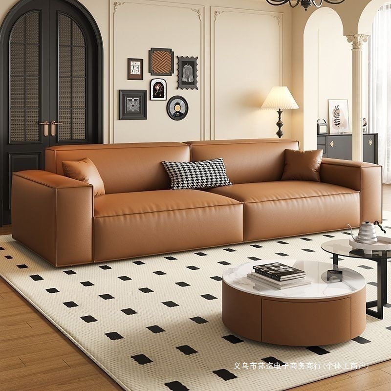 Lazy Sofa High-End Minimalist Cream Style Sofa Tofu Block Sofa Living Room Simple Modern Minimalist Sofa Combination