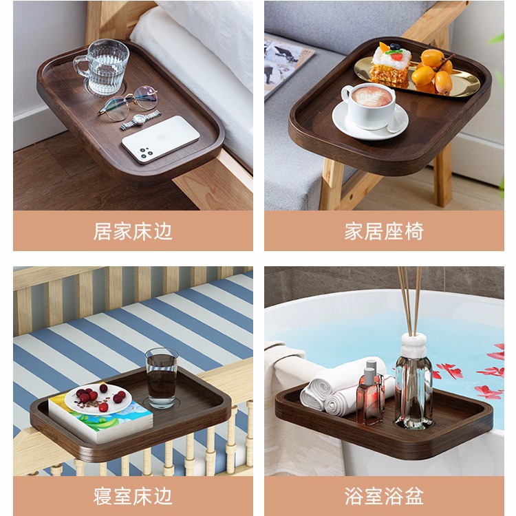 Estante al lado de la cama del dormitorio Estante al lado de la cama del proyector sin perforación Estante al lado de la cama del sofá Tablero del lado de la bañera Estante de almacenamiento creativo