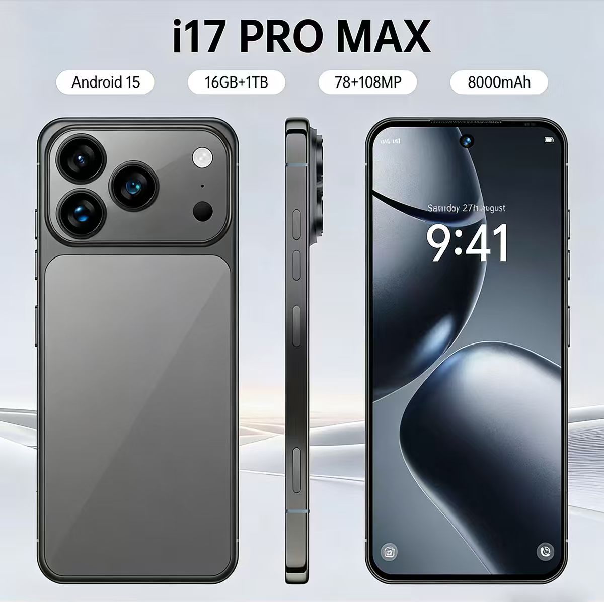 I17Promax Shenzhen Factory New Cross-Border 5g 7.3inch Popular Smartphone in Stock Wholesale 16+1Tb