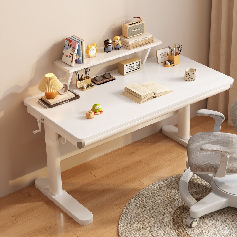 Study Desk for Junior High School Students, Children, and Elementary School Students, Home Use Adjustable Writing Desk, Dedicated Desk and Chair Set for Bedroom