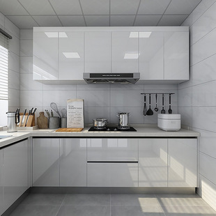 Nanjing Integral Quartz Stone Countertop Kitchen Cabinet Kitchen Stove Integrated Cabinet Whole House Design Modern Open Cabinet