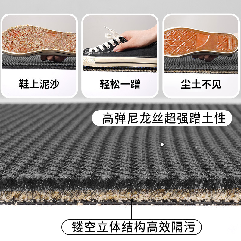 2025 新しい玄関フロアマット家庭用汚れ防止無洗浄 PVC 玄関ドアマットハイエンド玄関ノンスリップフットマット|undefined