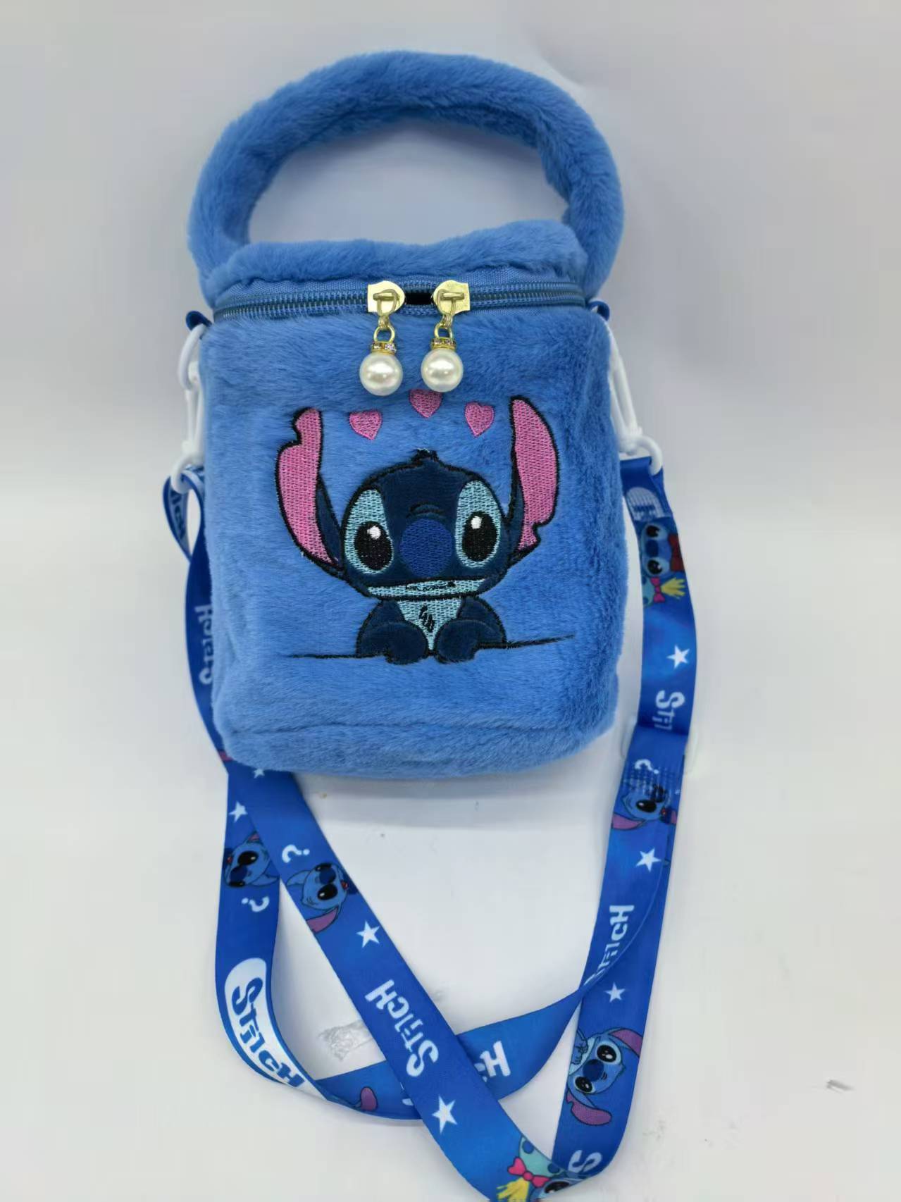 Portable cosmetic bag blue 15*16*14cm / 30cm