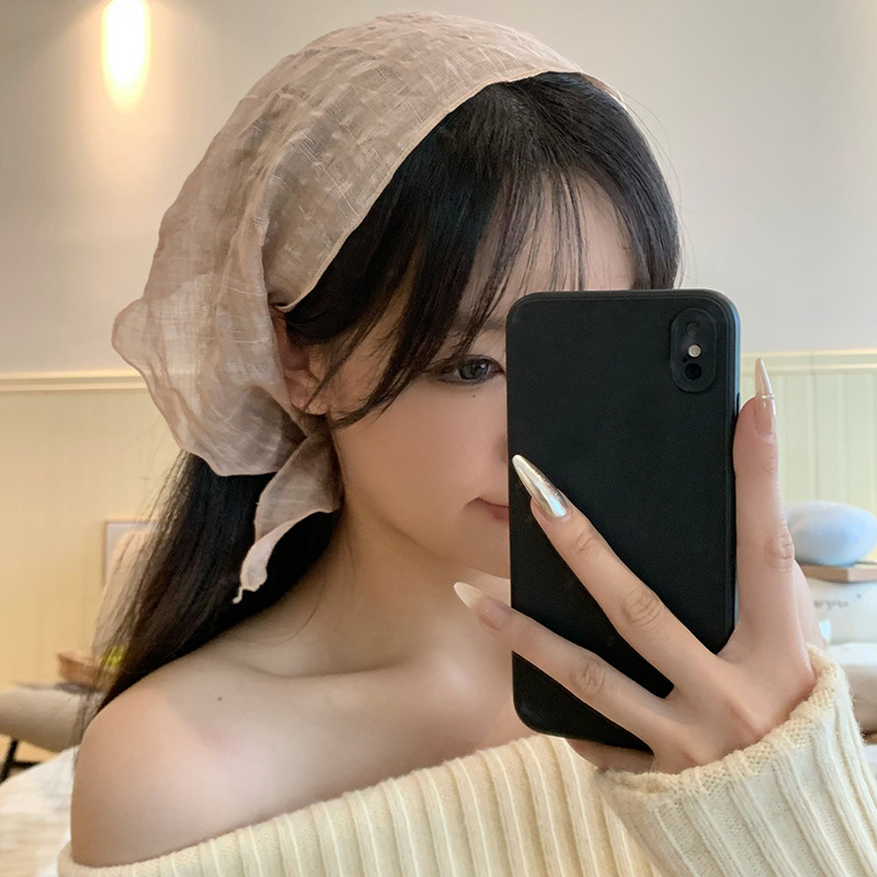 Pañuelo de seda, tira larga, sensación de alta calidad, nueva bufanda cómoda y versátil, pañuelo en la cabeza, cinturón para el cabello, bufanda triangular multiusos, cintura