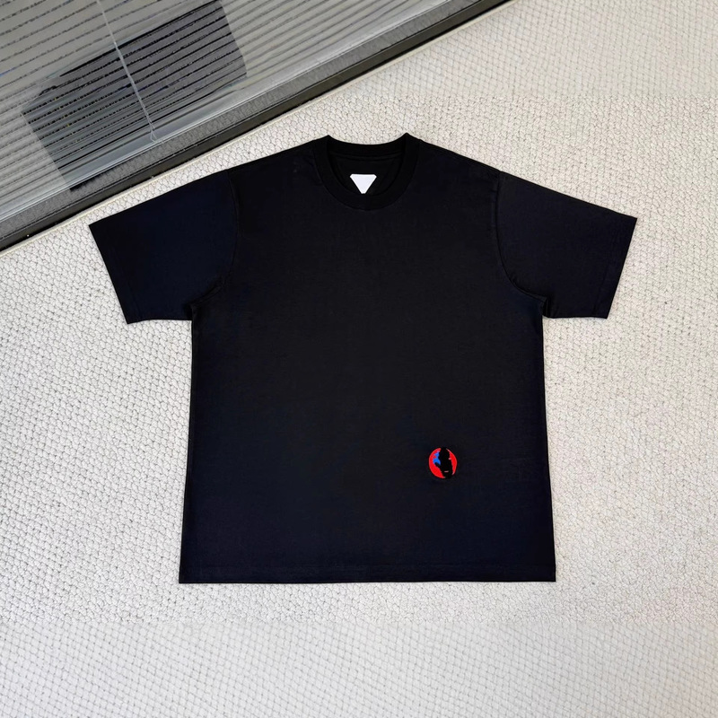 Authentic Version in Stock with Original Bv Label, Double Craftsmanship Face Mask Embroidery, Round Neck Short-Sleeve T-Shirt, Unisex Casual Loose Fit Authentic Version in Stock with Original Bv Label, Double Craftsmanship Face Mask Embroidery, Round Neck Short-Sleeve T-Shirt, Unisex Casual Loose Fit