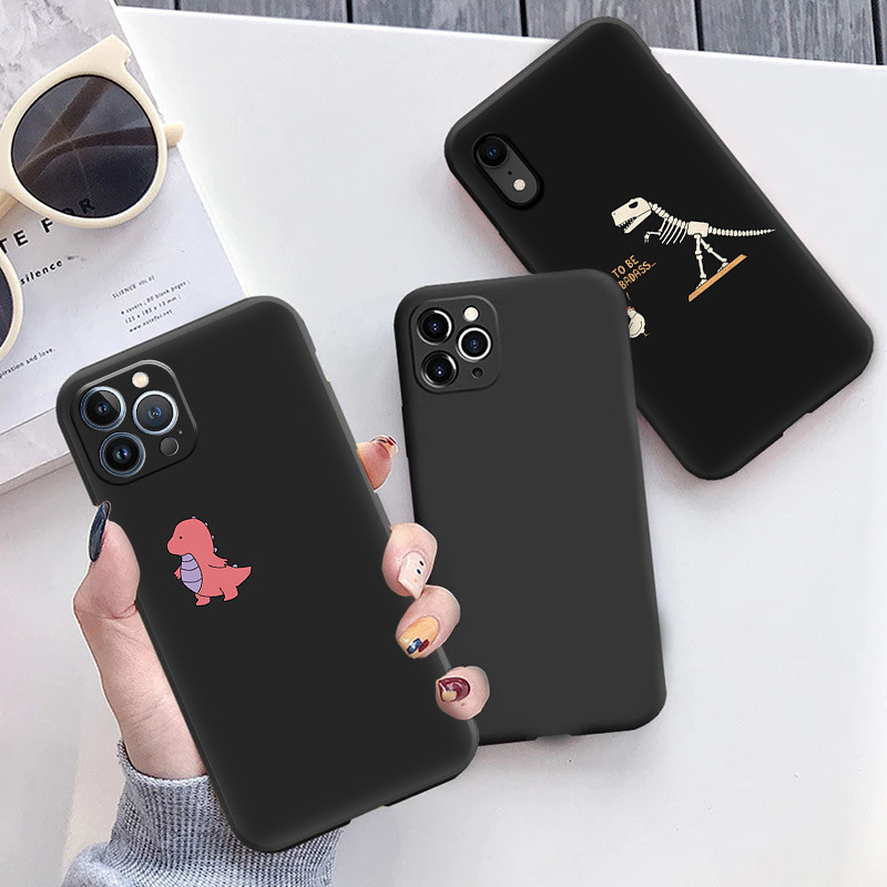 For Apple Iphone Mini Dinosaur Cartoon Soft Camera Case