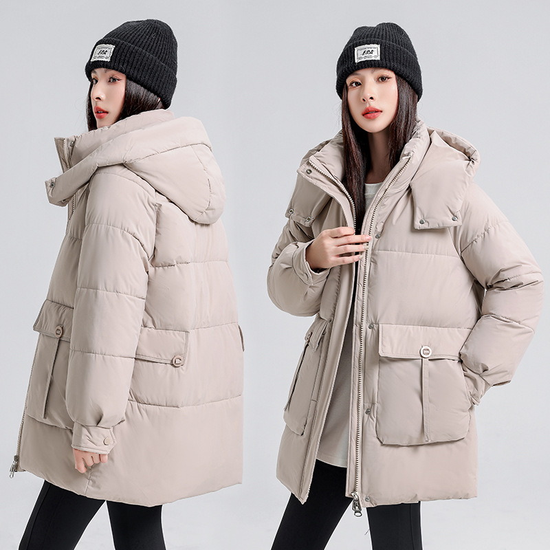 2025 invierno nuevo estilo de moda temperamento relajado abrigo de algodón casual chaqueta de algodón abrigo cálido