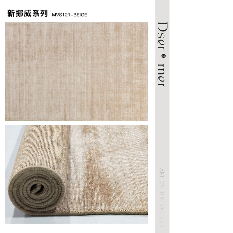 Nueva alfombra tejida a mano sala de estar fácil de cuidar alfombra de cama de dormitorio India importación pesada alfombra mercerizada