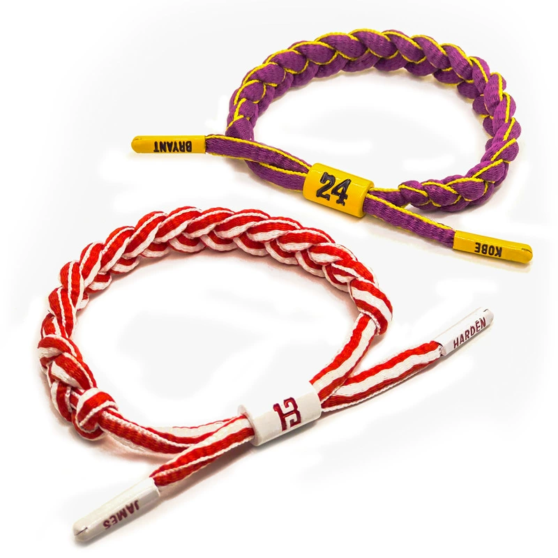 Woven basketball bracelet