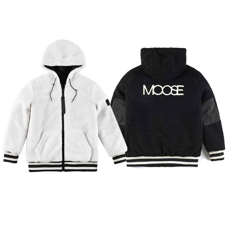 European Trendy Brand Mk Hooded Jacket for Men and Women, American Fashion Lamb Wool Baseball Jacket, Affordable Alternative for Cross-Border Shopping