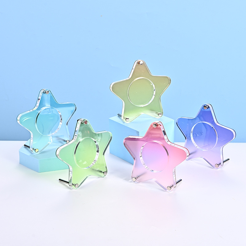 Acrylic badge, stand, removable storage system, (Physicals)