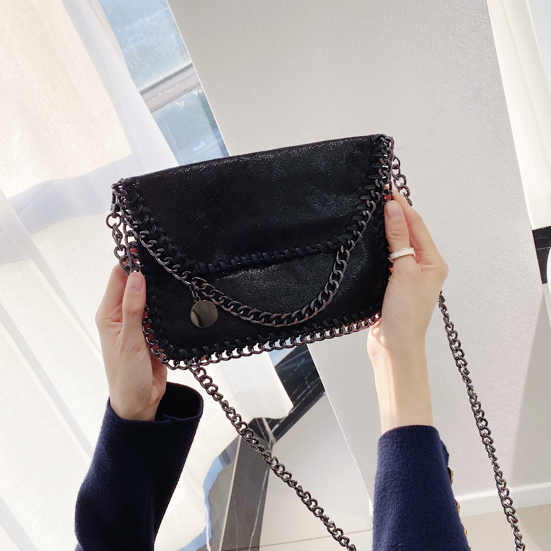 (Трансграничная торговля), цепь, маленький ремешок для сумки, маленькая сумка клатч, европейский стиль