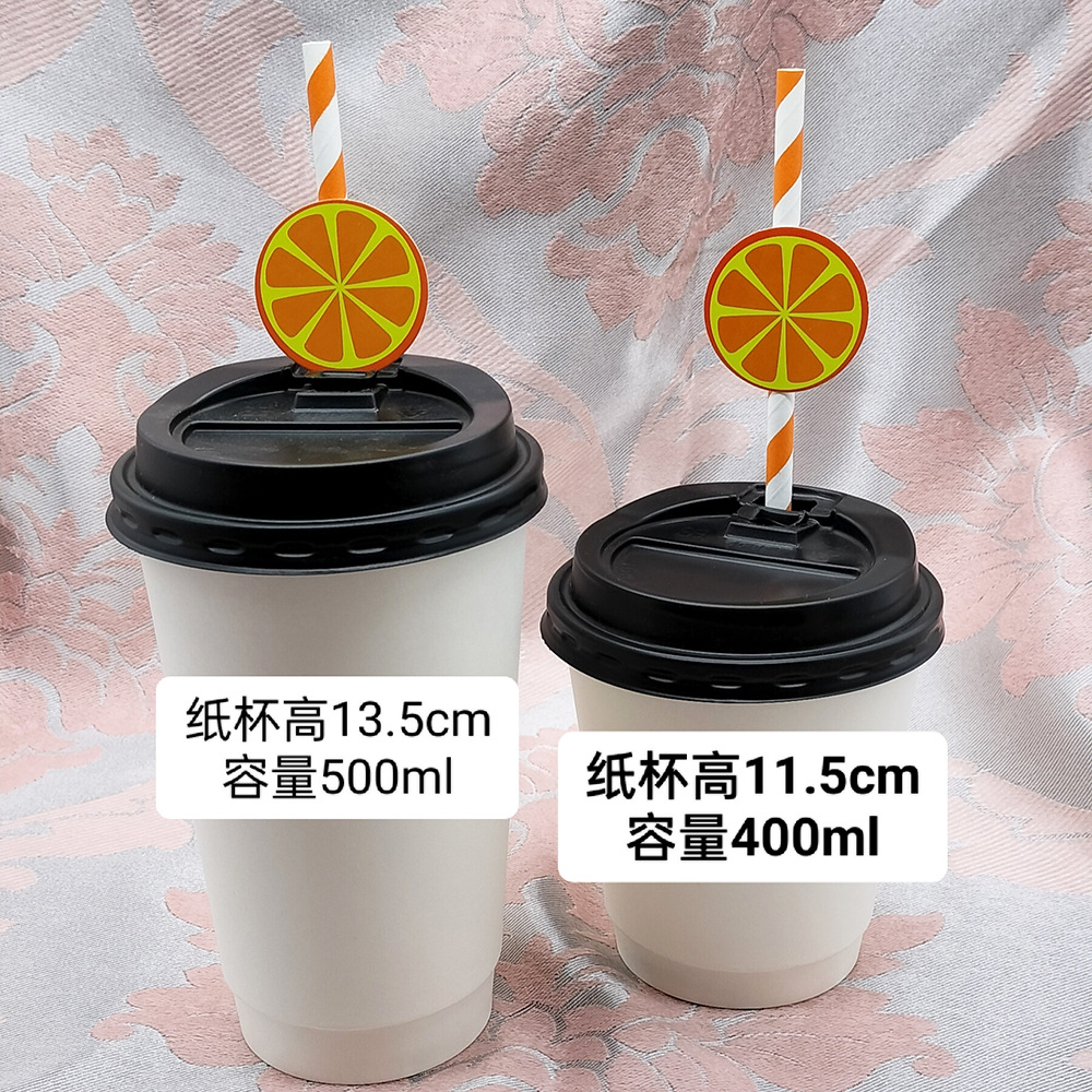 Tarjeta de fresa de paja de papel rojo neto paja decorativa desechable postre degradable leche té bar fiesta paja