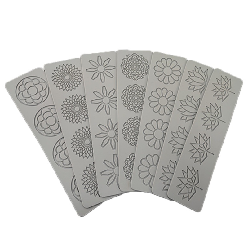 Nuevo en stock Daisy Lotus caleidoscopio fondant LACE pad DIY hornear decoración molecular cocina impresión molde