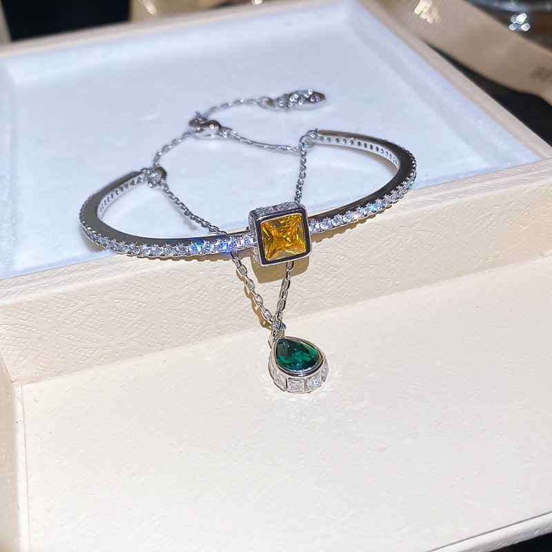 Pulsera 1 - plata - verde