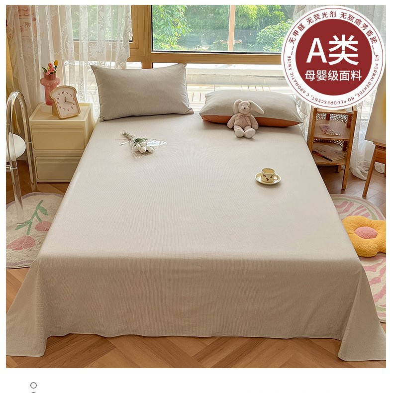 Una sábana de algodón lavado de algodón de una sola pieza de algodón 100 dormitorio de estudiantes edredón individual funda de almohada de tres piezas 3 nuevo estilo