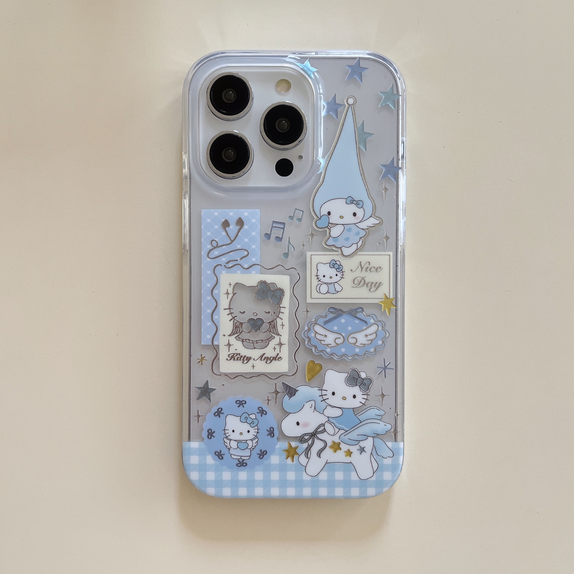 Ins viento azul estrella troyano sombrero largo kt para Apple 16ProMax funda para teléfono móvil iPhone14/13 femenino 15