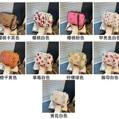 25 Koujia Ole 新しい Teri 脇の下バッグ シングルショルダー クロスボディ レモン オレンジ カット フルーツ プリント ポータブル ハーフムーン バッグ