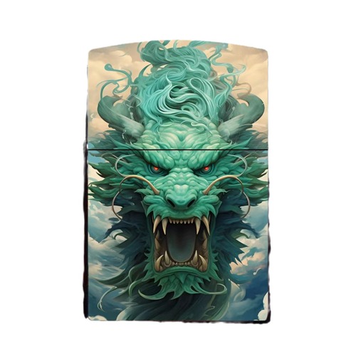 Chinese Dragon Lighter 2024 Year of the Dragon Gift Metal Kerosene Lighter Creative New Year Gift Year of the Dragon Fire