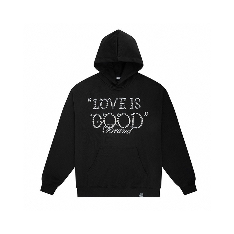 【好运珍珠】GOODBRAND "LOVE IS GOOD" 珍珠连帽卫衣明星简约同|undefined