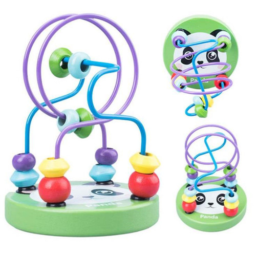 Wooden small beads around the beads kindergarten baby baby children color cognitive intelligence early education teaching aids educational toys