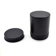 80ml threaded black aluminum can cosmetic wax packaging can essential oil can tea can body cream aluminum box
