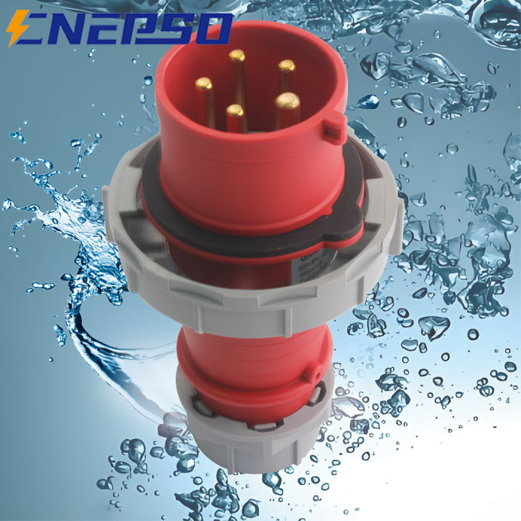 IEC CEE IP67防水工业航空插头5芯三相电63，32A连接器大功率